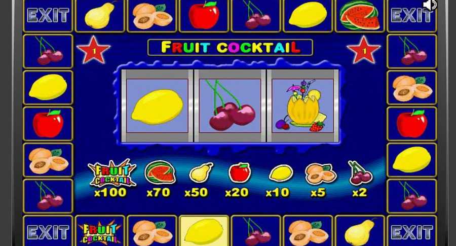 Тематический раунд в автомате Клубнички Бонусная игра в слоте Fruit Cocktail